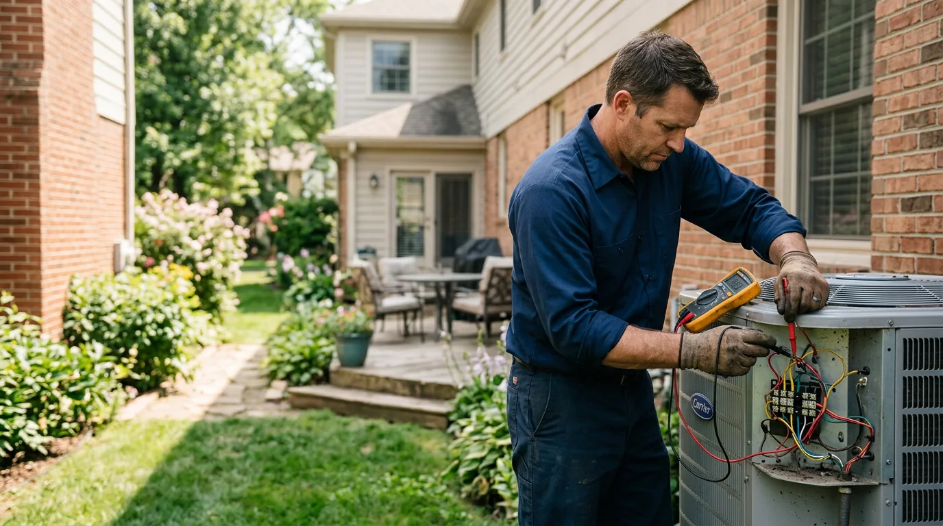 HVAC technician working near Colp, IL
